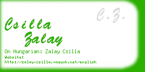 csilla zalay business card